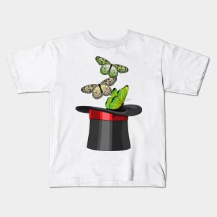 Butterfly Magician Cylinder Kids T-Shirt